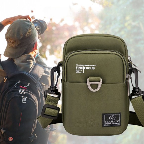 NEW / Men's bag / shoulder-belt-crossbody / ARMY GREEN - Picture 2 of 16